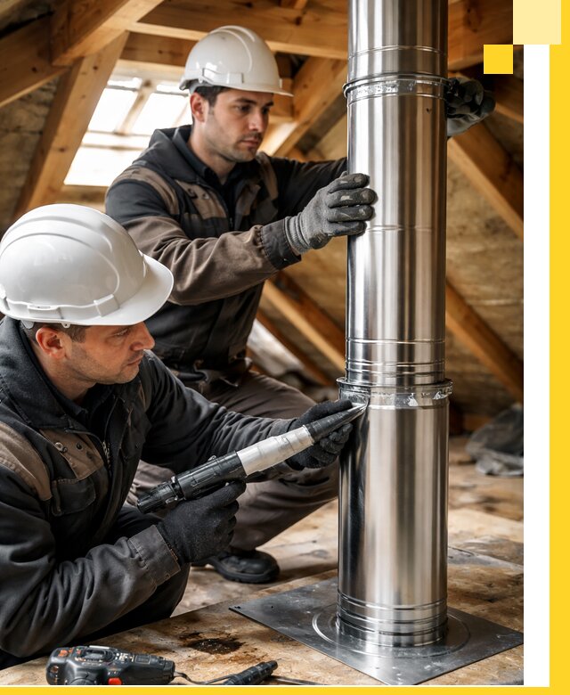 Монтаж дымоходов для каминов в Лениногорске с гарантией качества