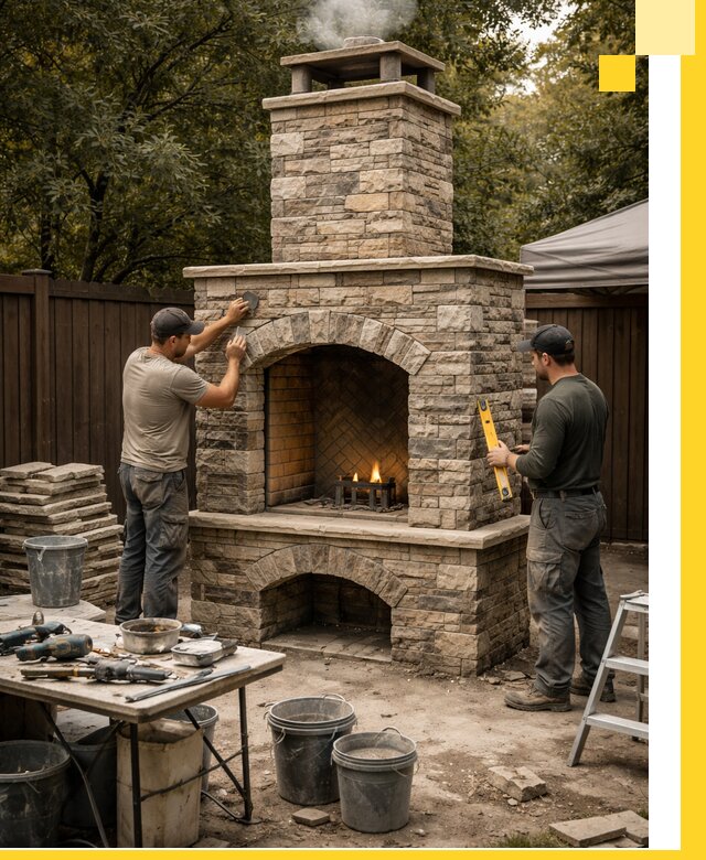 Проектирование и установка уличных каминов в Лениногорске