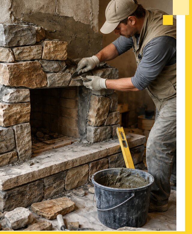 Изготовление и установка каменных каминов под ключ в Лениногорске