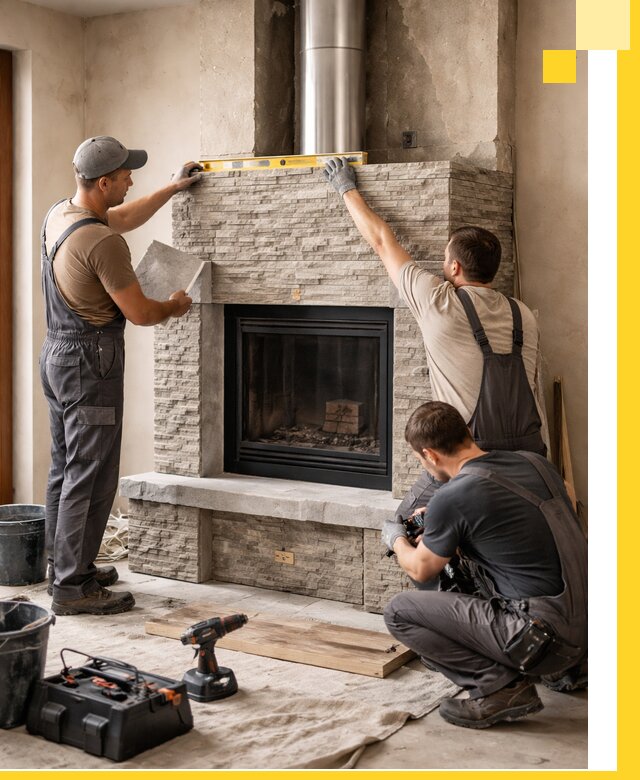 Профессиональный монтаж каминов под ключ в Лениногорске для дома