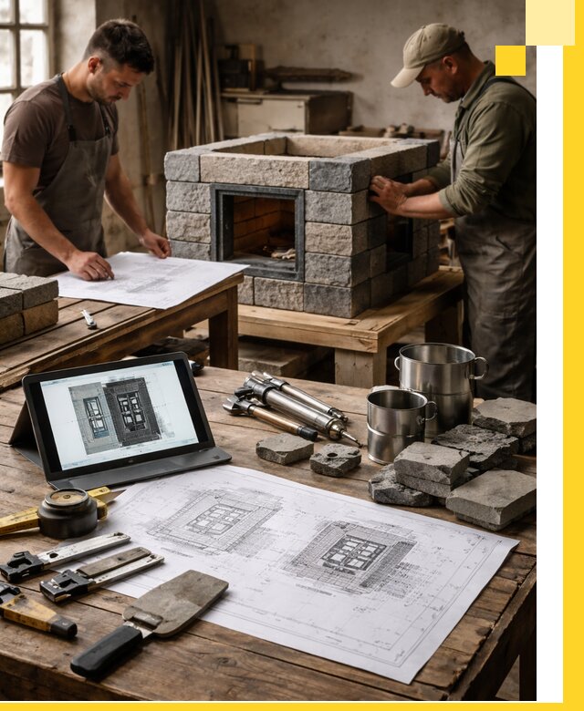 Разработка проектов печей с согласованием и монтажом в Лениногорске