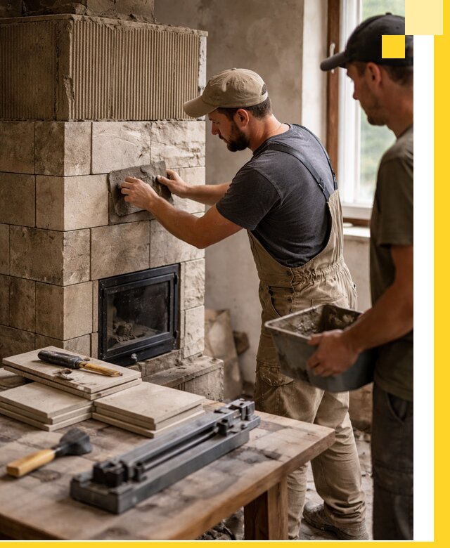 Профессиональная облицовка печей в Лениногорске: керамика и камень