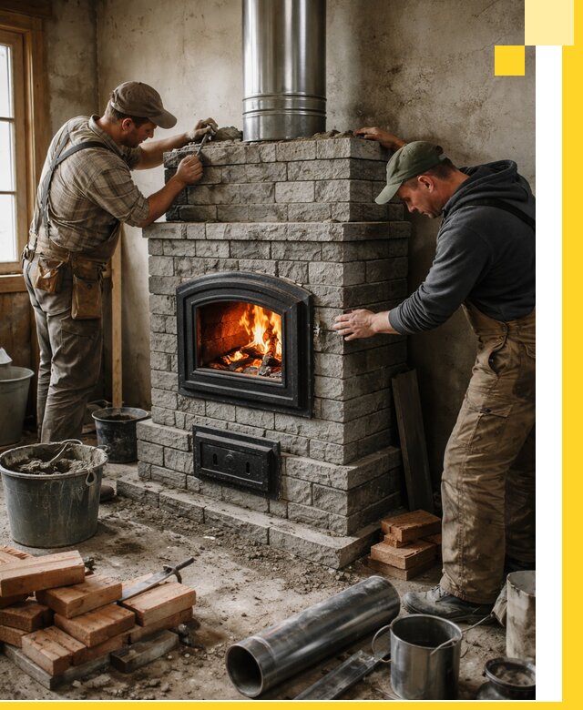 Производство, поставка и монтаж дровяных печей в Лениногорске