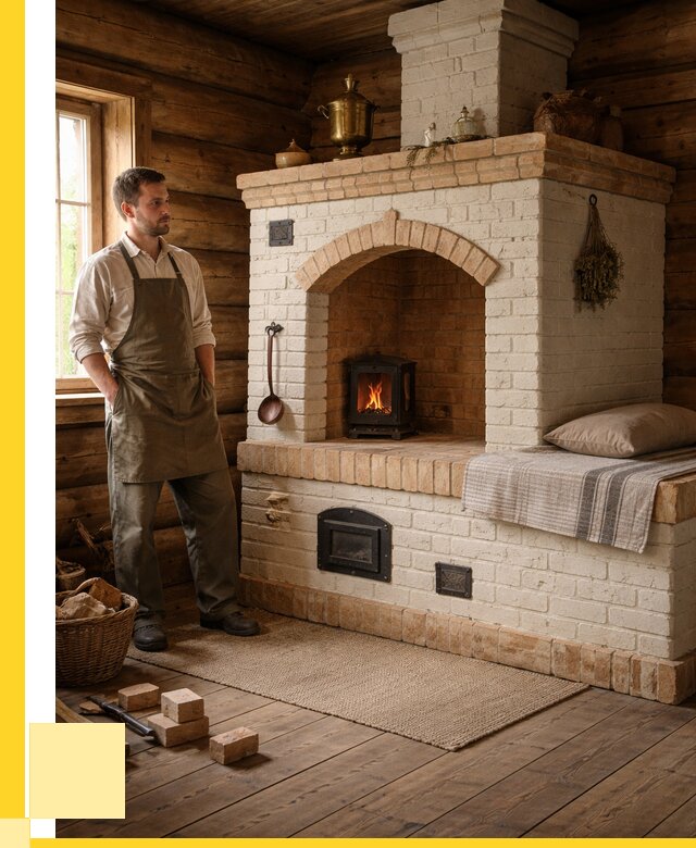 Русские печи с лежанкой под ключ в Лениногорске от 154800 р. ЭриданЛнр