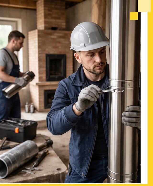 Профессиональный монтаж дымоходов для печей в Лениногорске