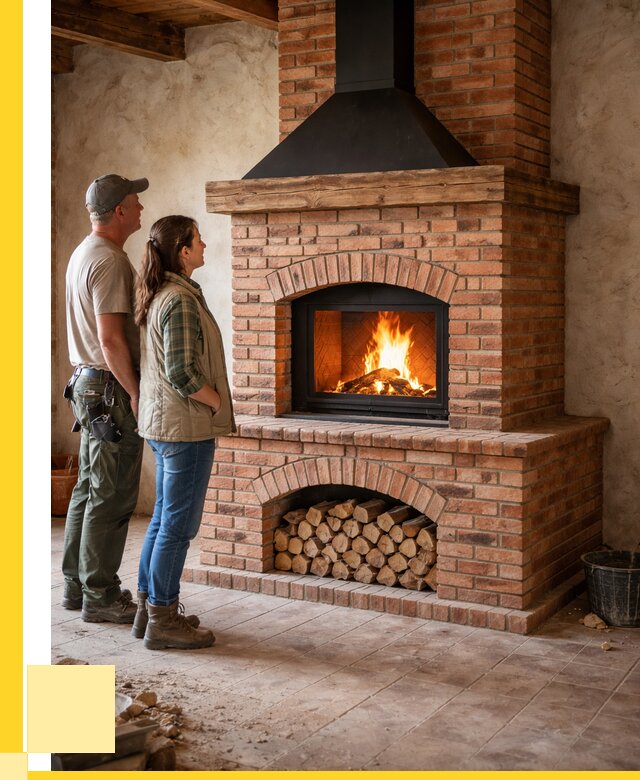 Печи камины из кирпича в Лениногорске от 123840 р. | ЭриданЛнр