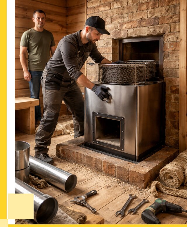 Монтаж банных печей под ключ в Лениногорске от 18576 р., ЭриданЛнр