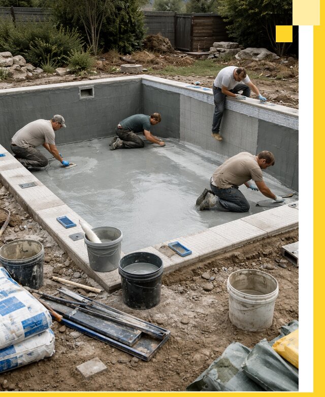 Изготовление и монтаж чаши бассейна под ключ в Лениногорске