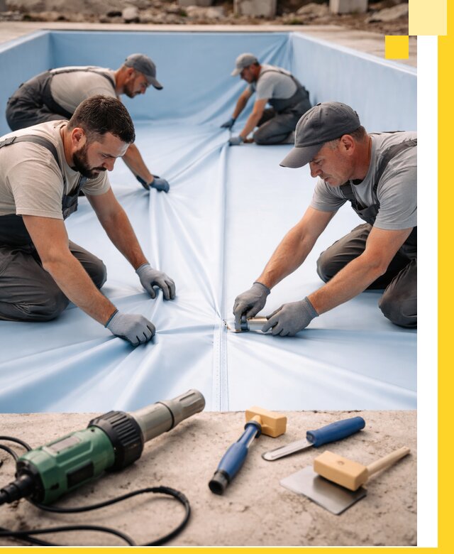 ПВХ пленка для бассейнов с монтажом и гарантией в Лениногорске