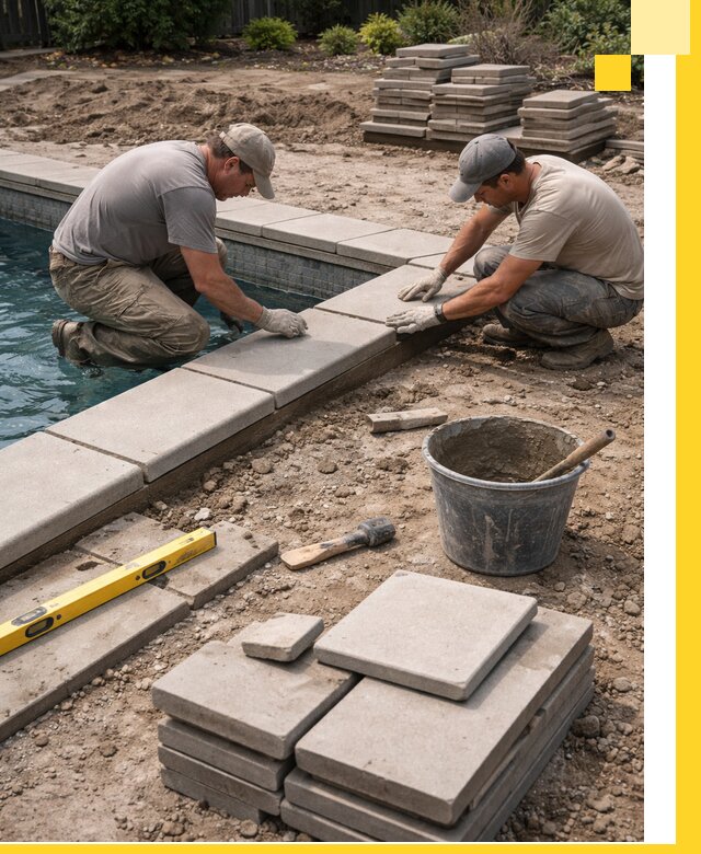 Установка и изготовление копингового камня для бассейнов в Лениногорске