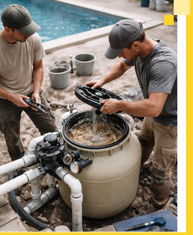 Установка и обслуживание песочных фильтров для бассейнов в Лениногорске