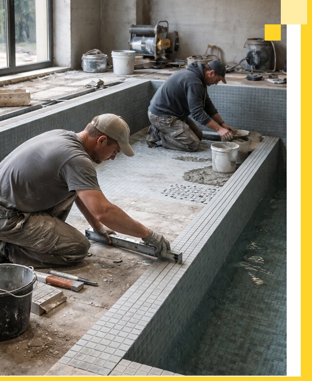 Строительство бассейна в частном доме в Лениногорске под ключ