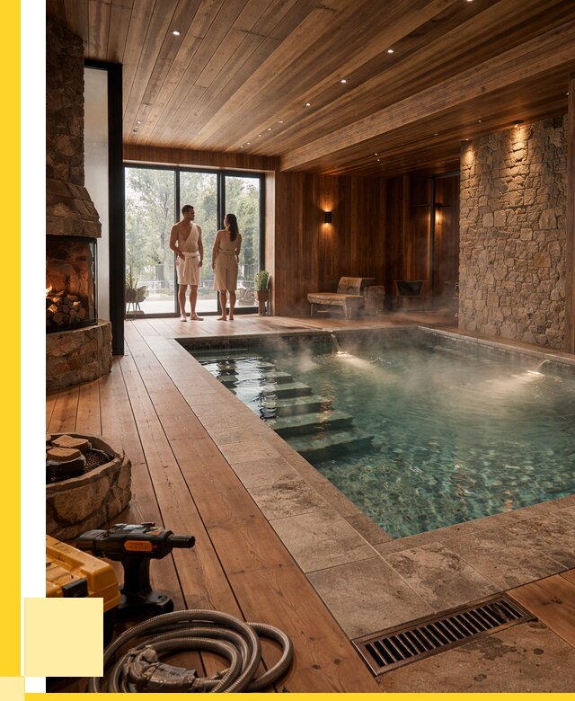 Проекты бань с бассейном под ключ в Лениногорске от 77400 р., ЭриданЛнр