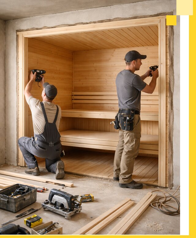 Монтаж саун под ключ в Лениногорске — проектирование и установка