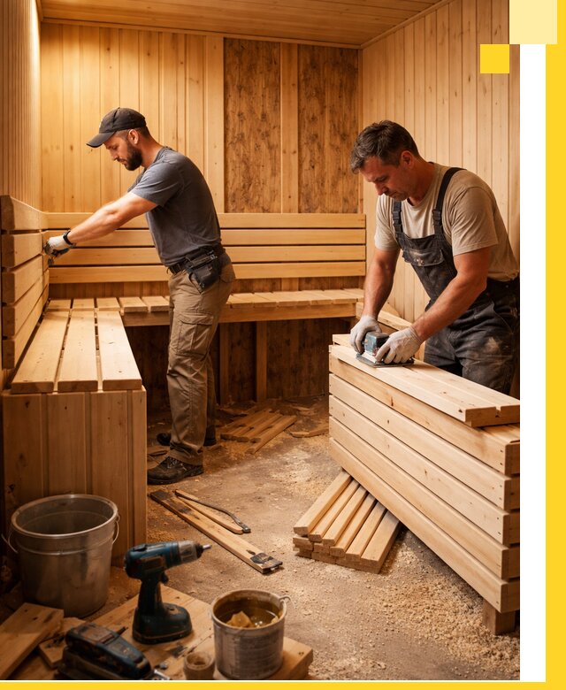 Профессиональный комплексный ремонт саун под ключ в Лениногорске