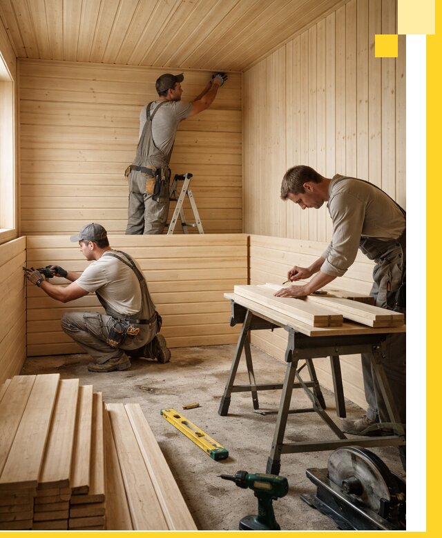 Обшивка саун в Лениногорске из натуральной древесины под ключ