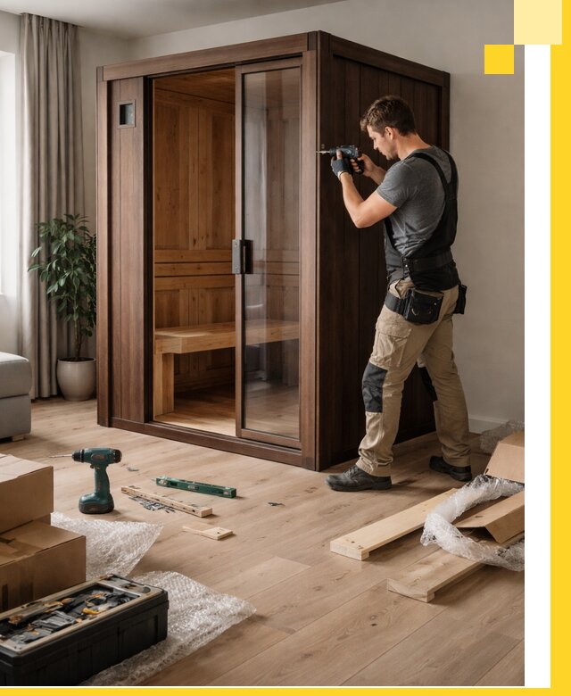 Установка и производство мини саун под ключ в Лениногорске