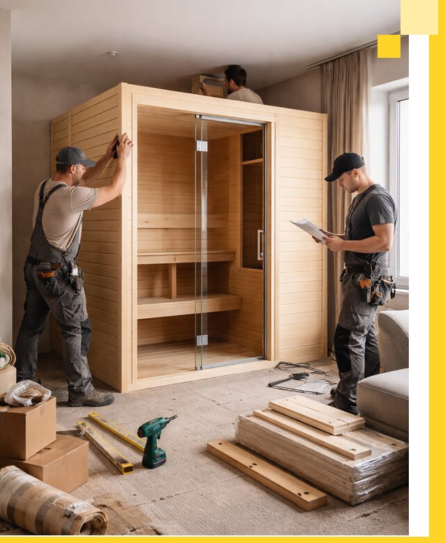 Установка и благоустройство саун в квартире в Лениногорске