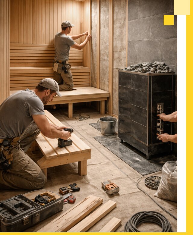 Дизайн и строительство интерьерных саун под ключ в Лениногорске