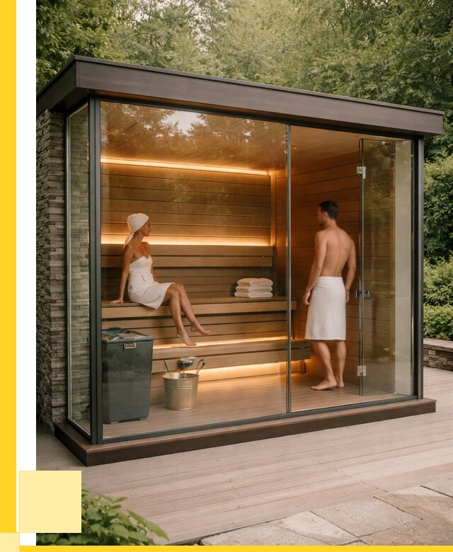 Сауна стеклянная и двери для сауны в Лениногорске от 258000 р. | ЭриданЛнр