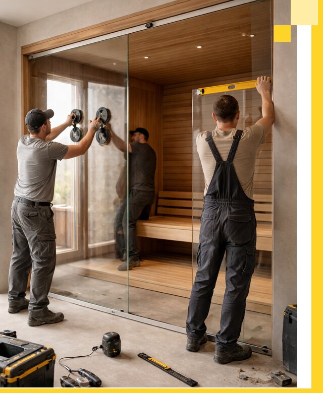 Производство и монтаж стеклянных саун под ключ в Лениногорске