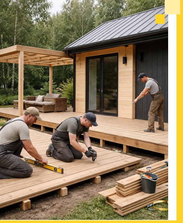 Строительство бань с террасой и бассейном под ключ в Лениногорске