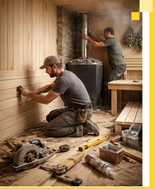 Полное строительство и оснащение парных под ключ в Лениногорске