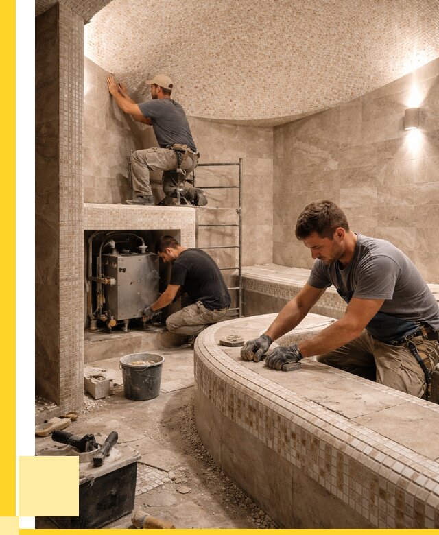 Монтаж хамамов под ключ в Лениногорске от 258000 р. ЭриданЛнр