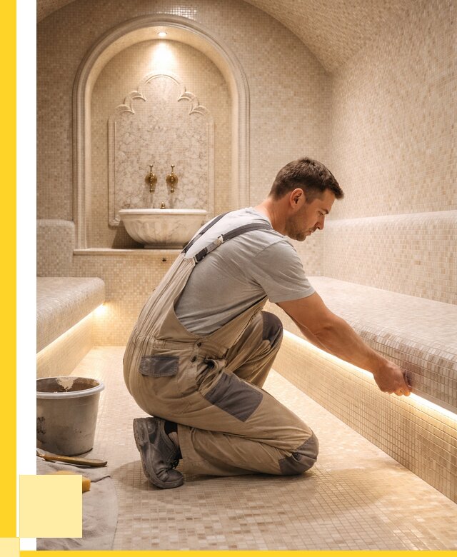 Отделка хамамов под ключ в Лениногорске от 5676 р. | ЭриданЛнр