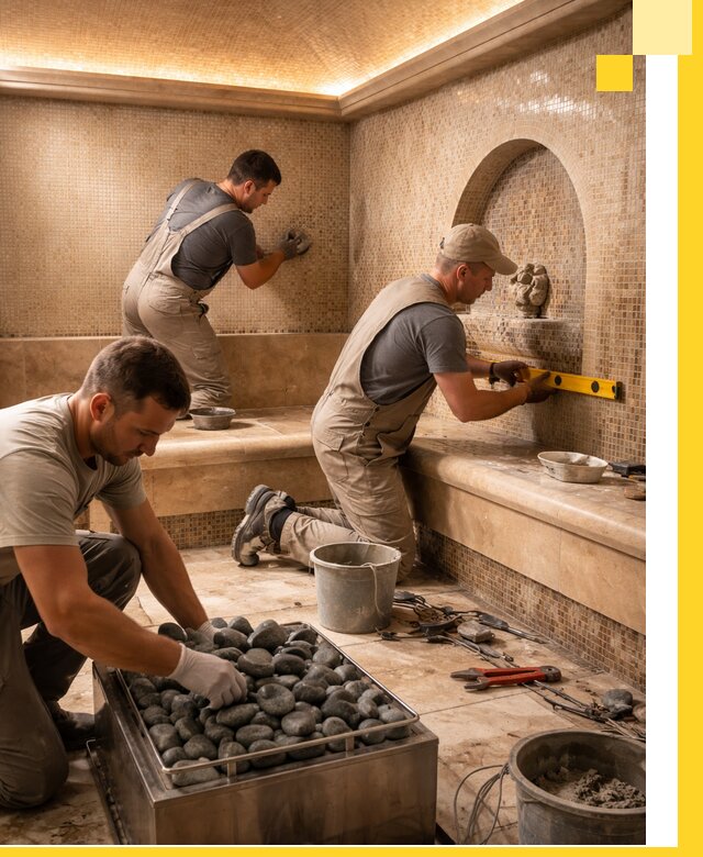 Проектирование и строительство хамама и сауны в Лениногорске