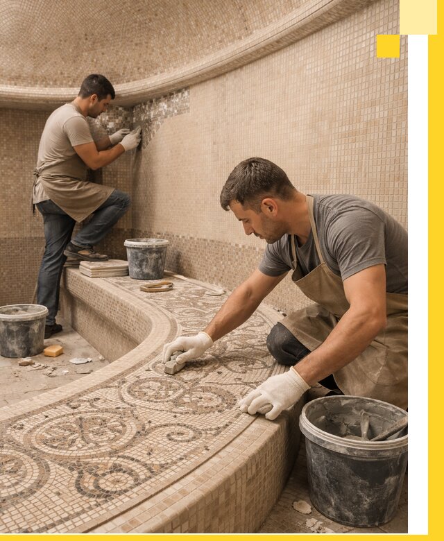 Плитка для хамама в Лениногорске, укладка, подбор и поставка