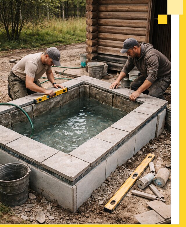 Изготовление и установка холодных купелей под ключ в Лениногорске